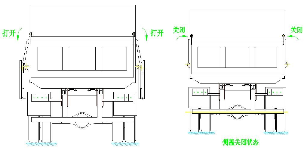 自卸式垃圾車裝卸料機(jī)構(gòu)