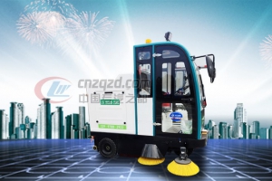 又乖又勤快的卡通路面掃路機(jī)