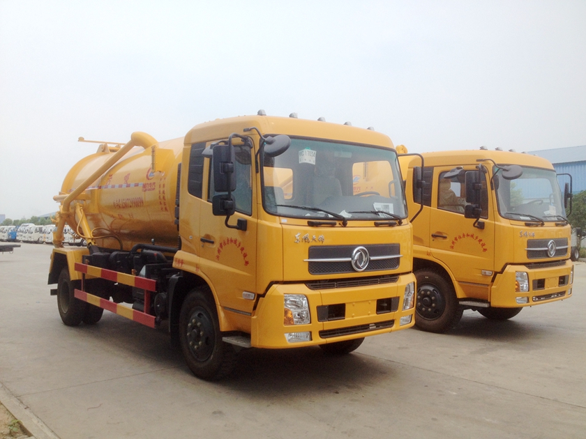 東風(fēng)天錦大型真空吸污車圖片,CLW5161GXWD5型吸污車圖片,10噸吸污車圖片