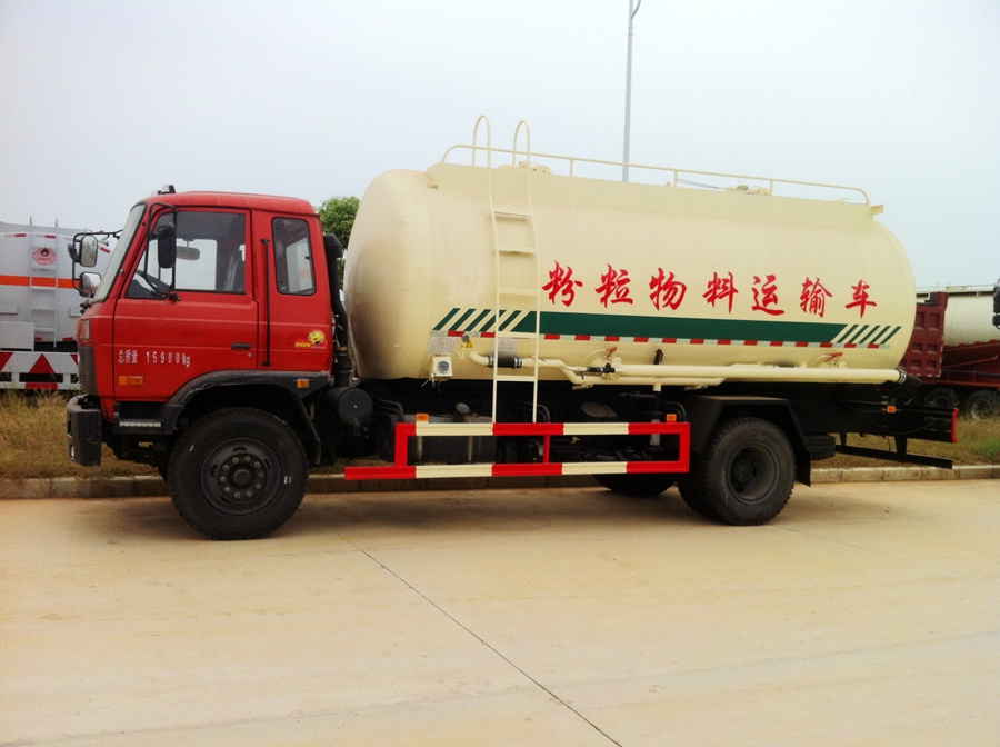 東風(fēng)153粉粒物料運(yùn)輸車圖片,東風(fēng)單橋粉粒物料車