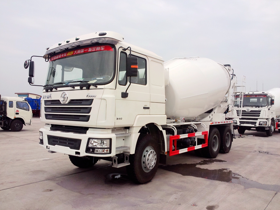 陜汽德龍后八輪水泥攪拌車圖片,陜汽德龍F3000后雙橋攪拌車圖片