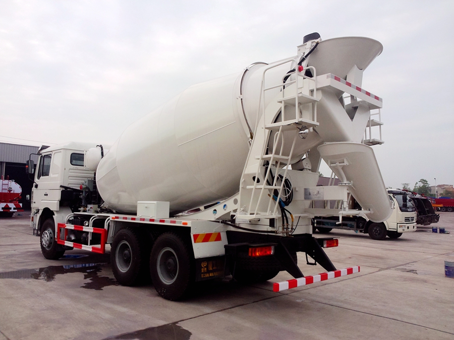 陜汽德龍后八輪水泥攪拌車圖片,陜汽德龍F3000后雙橋攪拌車圖片