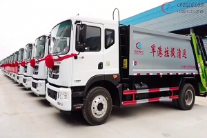 批量東風(fēng)D9壓縮垃圾車視頻