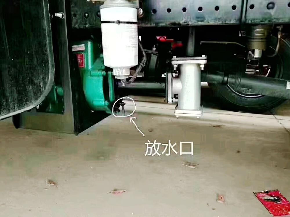 環(huán)衛(wèi)車水泵放水口示意圖