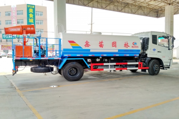 東風(fēng)天錦多功能灑水抑塵車(12立方、30米噴霧機(jī))